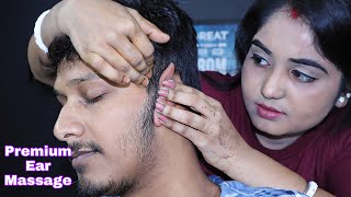 Premium Ear Massage and Ear Cleaning After A Long Time  ASMR Head Massage and Neck Cracking [upl. by Yelahc]