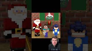 Who deserves gifts from Santa Claus Shin Blue or Herobrine 🤔👍 minecraft roblox memes [upl. by Attlee906]