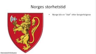 Norsk middelalder  33  Kongeriket Norge gjennom borgerkrig storhet og nedgang [upl. by Maurey]