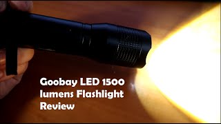 VERY GOOD budget Flashlight GOOBAY Super Bright 1500 Flashlight Under 30€ [upl. by Ellis]