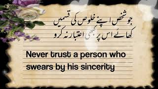 Aqwal e zareen  Golden words in Urdu and English languages  beautiful Quotes  Words of Wisdom [upl. by Eiramrebma]