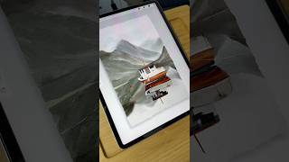 Procreate watercolor landscape procreate digitalarttutorial procreatetutorial [upl. by Eltsyrc]