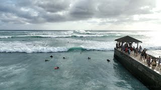 Code Red II Swell Hits Waikiki July 16 2022 4K [upl. by Nylaroc]