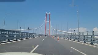 Crossing the 1915 Çanakkale bridge in Turkey Longest suspension bridge in the world [upl. by Aienahs]