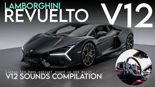 Lamborghini Revuelto V12 PURE SOUND Compilation [upl. by Yrallam]