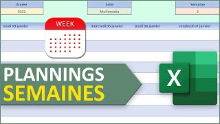 Planning Excel en fonction du numéro de semaine [upl. by Waddington]