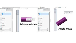 Mate 7 Distance and Angle Mate SolidWorks Assembly [upl. by Lazor]