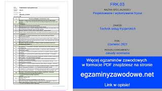 Egzamin zawodowy zasady oceniania FRK03 Projektowanie i wykonywanie fryzur czerwiec 2021 [upl. by Jasun956]