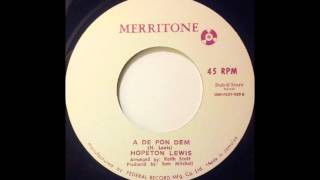 HOPETON LEWIS  A De Pon Dem 1966 [upl. by Boyer]