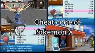 All cheat code of Pokemon X 3ds v1 5 [upl. by Hada995]