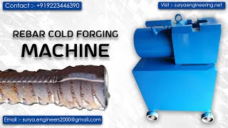 Rebar Cold forging Machine  Rebar Upsetting cold forging machine  Hydraulic cold forging machine [upl. by Liane]