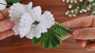 3D💯🌷 So Beautiful And So Easy 💯👌🌷 Very easy crochet rose flowers making for beginners🌷 [upl. by Ayhtnic]