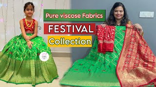 Pure viscose fabric collection festivalseason lehengafabric fabrics treditional cnduoutfits [upl. by Ahsiekram]