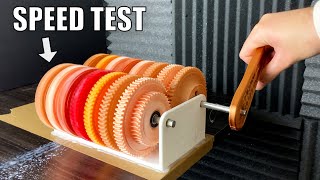 3D Printed Gearbox Herringbone Gears  Speed Test [upl. by Ialda117]