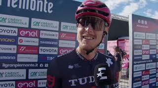 Matteo Trentin  Interview at the start  Gran Piemonte 2024 [upl. by Aisekal]