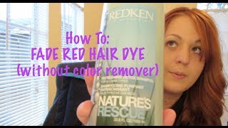 How To FADE RED HAIR DYE without using color remover  Ohyouresotough0 [upl. by Lai140]