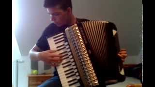 Nuvole Bianche Ludovico Einaudi Accordion Cover  Sheet [upl. by Lacsap145]