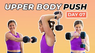 Stronger 25 Day 7 25Minute Chest Shoulders  Triceps Workout [upl. by Murage]