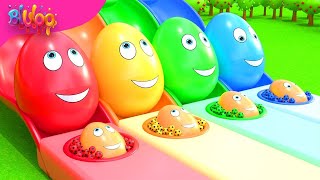 Surprise Eggs Kids Song  Colorful Eggs  BluLoo Nursery Rhymes amp Kids Songs [upl. by Ariane]