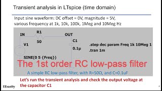 The 1st order RC lowpass filter [upl. by Waldon]