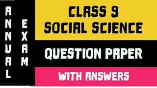 Class 9 Social Science Annual Exam Question Paper class9socialscience class9socialscienceannual [upl. by Leisha]