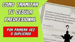 Como Tramitar tu Cédula Profesional │Nueva o Duplicado 🎓 [upl. by Bulley]