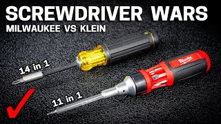 BEST All in ONE SCREWDRIVER  Klein vs Milwaukee [upl. by Yekcir481]