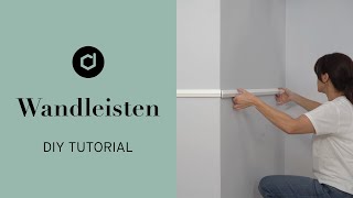 Wandleisten schnell amp einfach anbringen DIY Tutorial von decoflair [upl. by Obellia252]