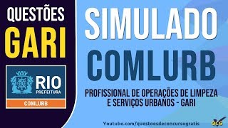 Simulado Concurso COMLURB Questões Gari RJ [upl. by Ykcaj]