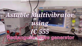 Astable Multivibrator using IC 555  Rectangular Wave generator [upl. by Porett91]