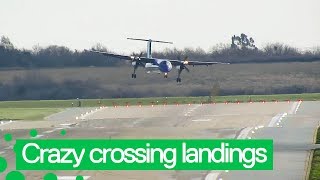 Planes Make Insane Crosswind Landings During UK Storm [upl. by Ymij911]