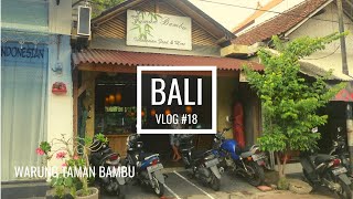 BEST Cheap Restaurants in Seminyak BALI  WARUNG TAMAN BAMBU [upl. by Thirzia]