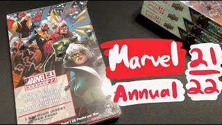 How are the new Backscatter Sticker Cards in Marvel Annual 21  22 Hobby Box Opening Upper Deck [upl. by Narah]