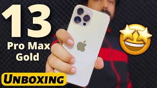 NEW  iphone 13 pro max unboxing gold 128 gb  aesthetic asmr  camera test  ultra wide lens☁️ [upl. by Danieu]