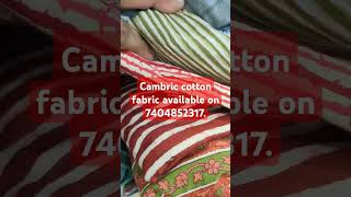 cambric cotton fabric [upl. by Ahsener]