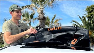 Review amp How to Use Kimevan Waterproof Rooftop Cargo Carrier [upl. by Shayne990]