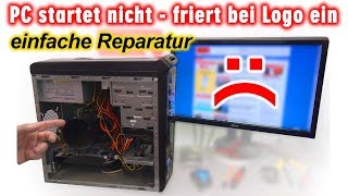 PC startet nicht mehr  friert bei Logo ein  reagiert langsam  einfach reparieren  4K [upl. by Kerekes]