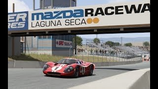 Ford GT40 MK4 Laguna Seca Assetto Corsa TV cam  onboard [upl. by Seema]