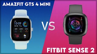 Amazfit GTS 4 Mini vs Fitbit Sense 2 Comparison [upl. by Lazaruk]