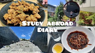 Korea vlog 3  first week at ewha womans university as an exchange student  typhoon season 🌀 [upl. by Vinni]