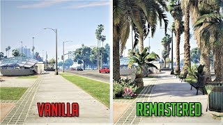 GTA V REMASTERED vs GTA 5 Gameplay Comparison [upl. by Aicenek131]