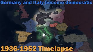 What if Germany and Italy were ruled by democracy  Hoi4 Timelapse [upl. by Lan]