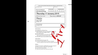 Edexcel IAL physics unit 4 WPH04 June 19 Part 1 [upl. by Sprung]