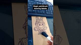 😂🤣 magic paintbrush drawing labubu art draw finger howtodraw funnyvideo fyp challenge magic [upl. by Krantz]