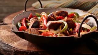 Recipe Italian Sausage Pepper amp Onion Skillet [upl. by Megen841]