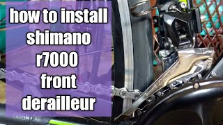 how to install shimano r7000 front derailleur tagalog [upl. by Hnamik978]