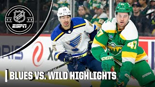 St Louis Blues vs Minnesota Wild  Full Game Highlights  NHL on ESPN [upl. by Sokcin]