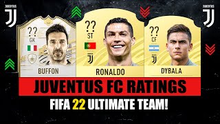 FIFA 22  JUVENTUS PLAYER RATINGS 😱🔥 ft Ronaldo Dybala Buffon [upl. by Ynahpets]