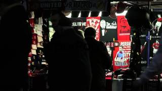 Souvenir stalls outside Old Trafford Old Trafford Gener [upl. by Nimref]