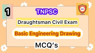 TNPSC  Draughtsman Civil ExamBasic Engineering DrawingMCQ’s [upl. by Noived]